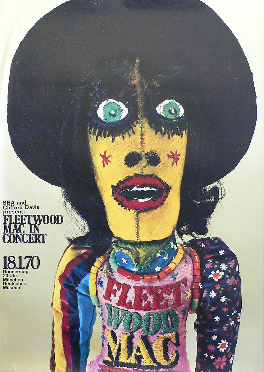 Fleetwood Mac 1970 Concert Poster Canvas Print & Poster Wall Art - AI PRINT LAB